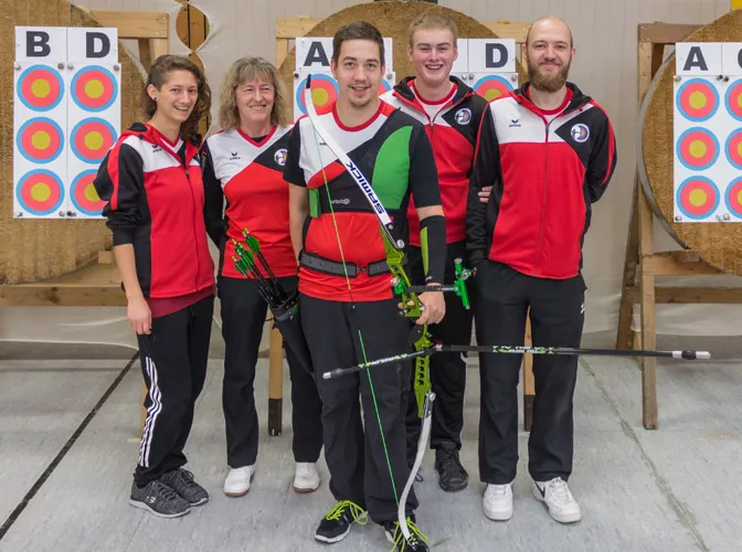 Schützen auf der Niederbayerischen Hallenmeisterschaft 2018 in Landau an der Isar