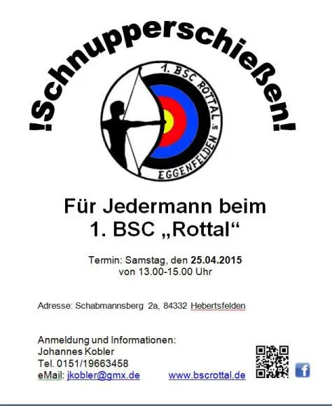 Bogenschießen Schnuppertraining 2015